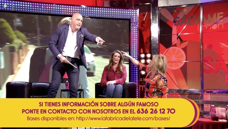 Lydia Lozano y Kiko Matamoros discutiendo en el plató de 'Sálvame' | Foto: Telecinco.es