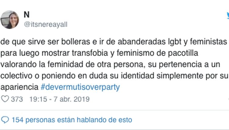 Críticas en Twitter a Devermut