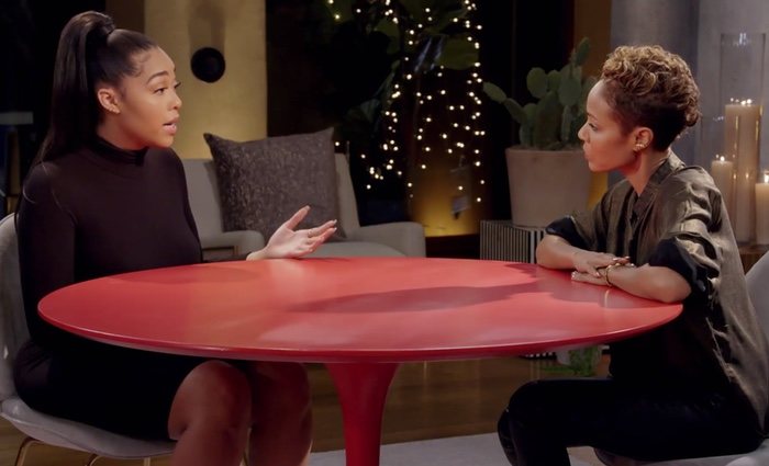 Jordyn Woods en 'Red Table Talks' hablando del escándalo con Tristan Thompson