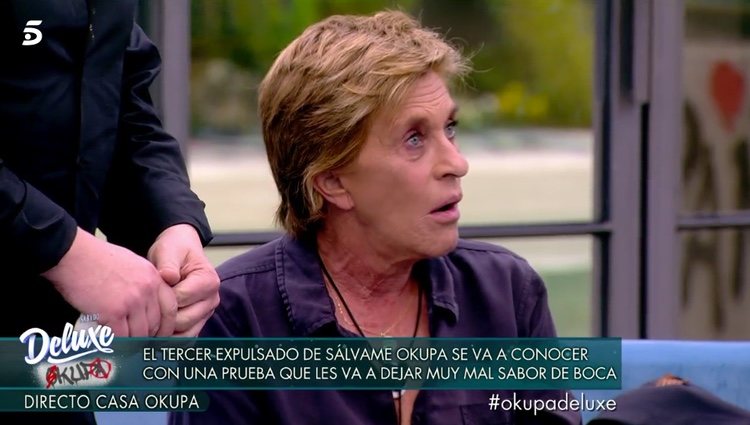 Chelo García Cortés alucina al saber que tiene que salir de 'Sálvame okupa' / Telecinco.es