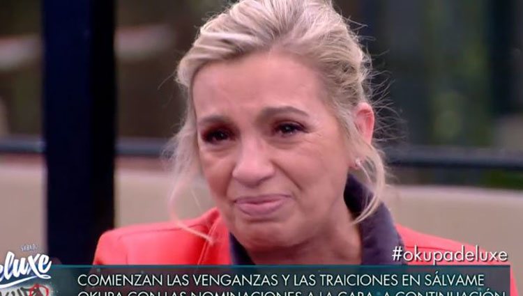 Carmen Borrego rota llorando/ Foto: Telecinco.es