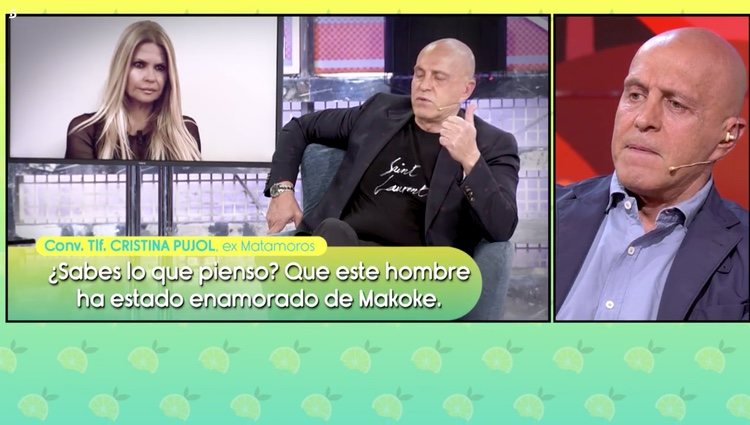 Kiko Matamoros escuchando las declaraciones de su expareja Cristina Pujol Foto: Telecinco