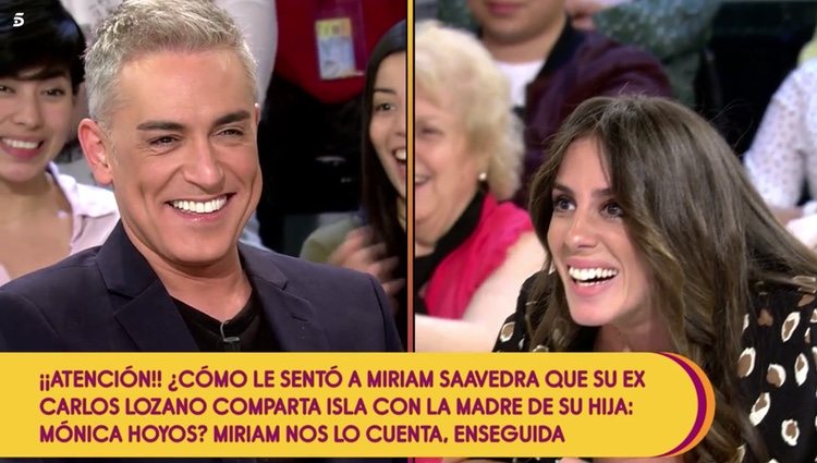 Anabel Pantoja y Kiko Hernández después de su pequeña discusión Foto: Telecinco