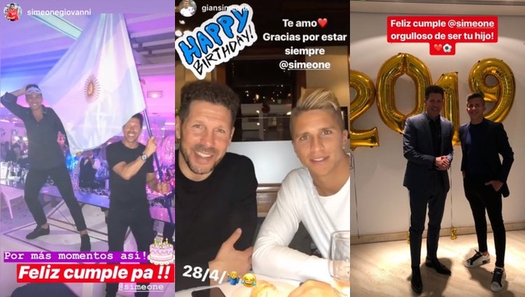 La felicitación de los tres hijos del Cholo Simeone/ Foto: Instagram