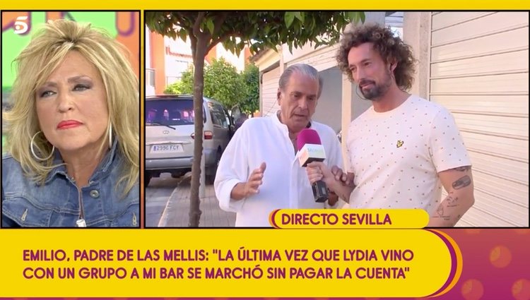 Emilio Rodríguez, el padre de las Mellis, en directo en 'Sálvame