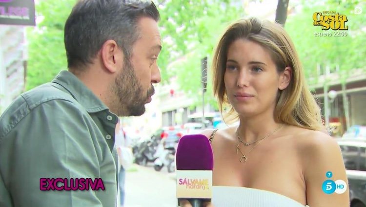 Marta López hablando para 'Sálvame'/ Foto: telecinco.es