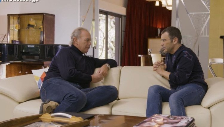 Bertín Osborne y Jorge Javier Vázquez durante la entrevista en 'Mi casa es la tuya'/Foto:Mitele