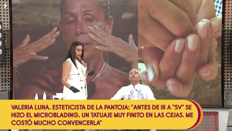 La esteticista de Isabel Pantoja enseña los </p><p>trucos de belleza de la tonadillera en 'Sávame' Foto: Telecinco