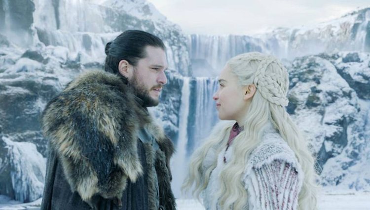 Jon y Daenerys al inicio de la octava temporada