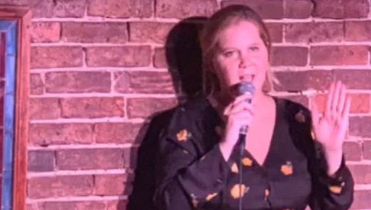 Amy Schumer dando un monólogo dos semanas después de ser madre / Foto: Instagram