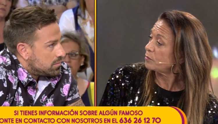 Tina Spina y Rafa Mora en 'Sálvame'/foto:telecinco.es