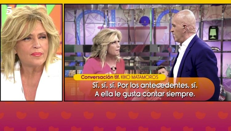 Lydia Lozano escuchado las palabras de Kiko Matamoros / Telecinco.es