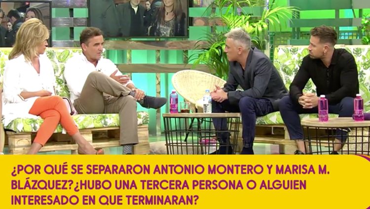 Los colaboradores de 'Sálvame' hablando de la relación de Montero | Foto: Telecinco