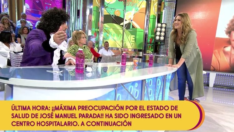 Carlota Corredera reprendiendo el comportamiento de Rafa Mora en 'Sálvame' Foto: Telecinco