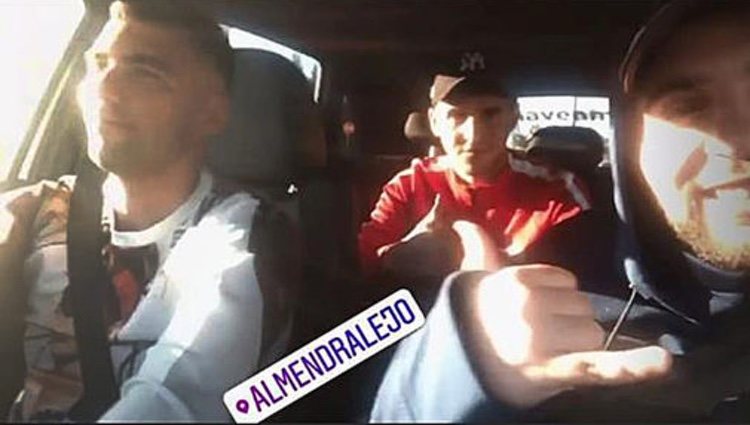 José Antonio Reyes y sus primos momentos antes del accidente / Foto: Instagram