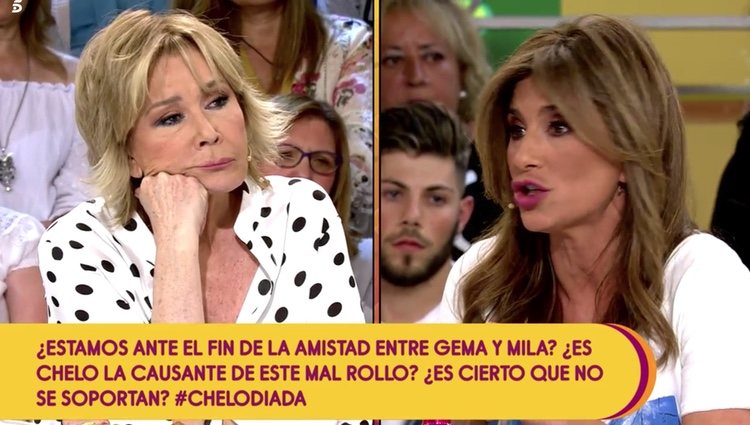 Gema López se explica con Mila Ximénez en 'Salvame' Foto: Telecinco