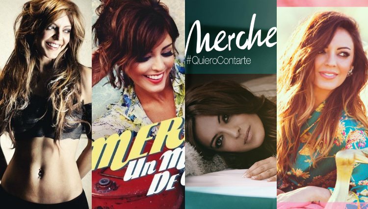 Merche vuelve a ser castaña en sus siguientes trabajos discográficos