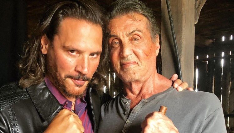 Sergio Peris Mencheta y Sylvester Stallone juntos en el rodaje de 'Rambo 5' Foto: Instagram @perismencheta