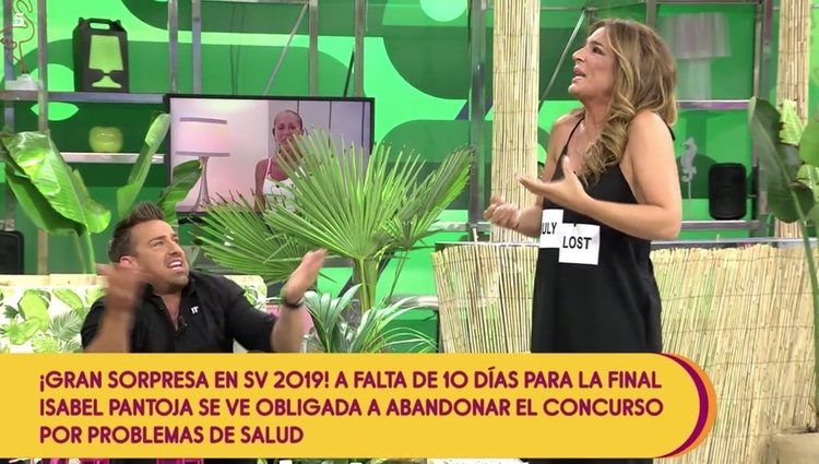 Raquel Bollo y Rafa Mora discutiendo en 'Sálvame' Foto: Telecinco