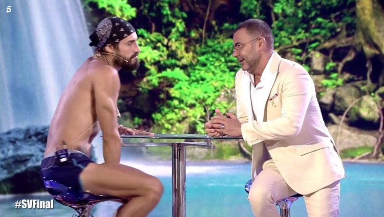 Fabio Colloricchio conoce por fin a Jorge Javier Vázquez en la final de 'Supervivientes 2019' Foto: Telecinco