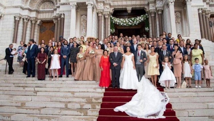 La foto de familia de la boda de Ducruet y Chevallier | Palacio de Mónaco