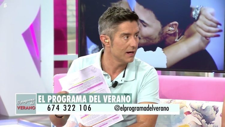 'El programa del Verano' muestra una copia de la demanda interpuesta por Sofía Suescun, mandada por el abogado de la celebrity Foto: Telecinco