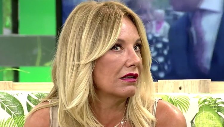 Belén Rodriguez muy afectada por su distanciamiento con las Campos en 'Sálvame'/ Foto: Telecinco.es