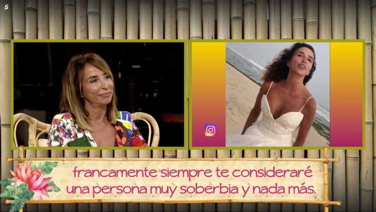 María Patiño escuchando las críticas por casarse en 'Sálvame' | Telecinco.es