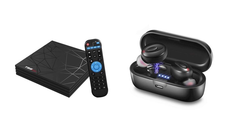 Android TV Box y auriculares inalámbricos