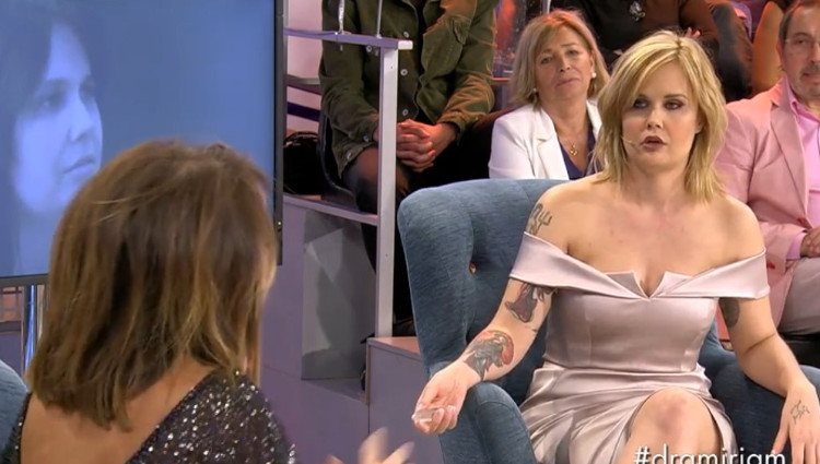 Miriam Sánchez en su reaparición en 'Sábado Deluxe'/Foto:Telecinco