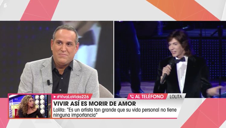 Lolita Flores por conexión telefónica en 'Viva la Vida'/Foto: telecinco.es