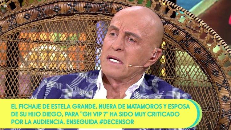 Kiko Matamoros en 'Sálvame'/Foto: telecinco.es