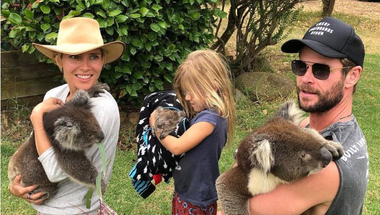 Elsa Pataky y Chris Hermsworth junto a su hija mayor, India Rose/Foto:Instagram