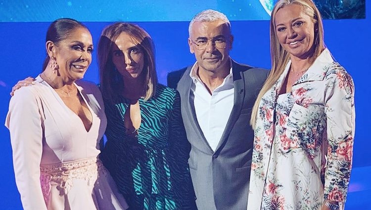 Isabel Pantoja en la fiesta de Mediaset con María Patiño, Jorge Javier y Belén Esteban / Instagram