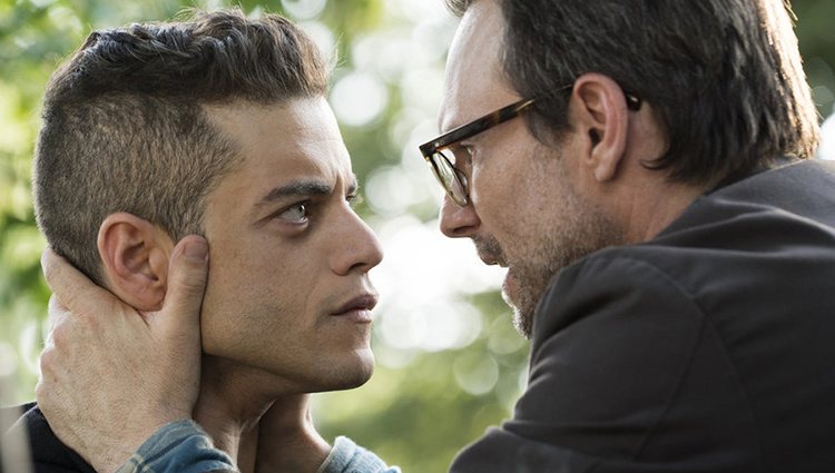 Rami Malek y Christian Slater en 'Mr. Robot'