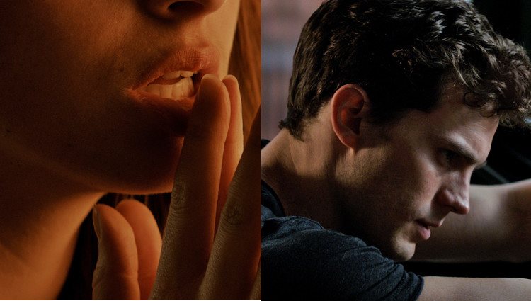 Dos fotogramas de 'Cincuenta sombras de Grey'