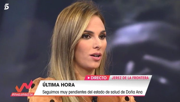 Irene Rosales contando cómo se encuentra Doña Ana / Telecinco.es