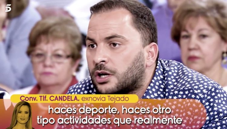 Candela Acevedo, exnovia de Antonio Tejado, opinando sobre al situación en 'Sálvame' / Foto: telecinco.es