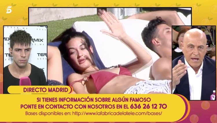 Kiko Matamoros criticando la actitud de su hijo Diego con Estela Grande / Foto: Telecinco.es