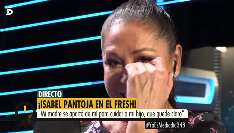 Isabel Pantoja hablando en directo en 'Ya es mediodía'/Foto: telecinco.es