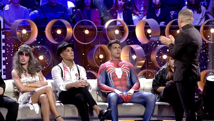 Sofía Suescun, Kiko Jiménez y Diego Matamoros en el plató de 'GH VIP 7' | Foto: Telecinco.es