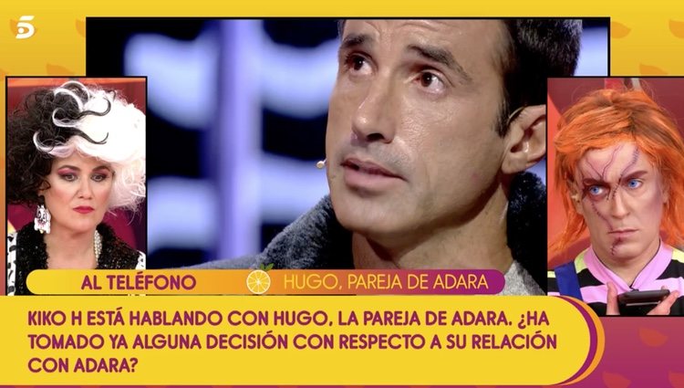 Kiko Hernández y Carlota Corredera hablando con Hugo Martín en 'Sálvame'