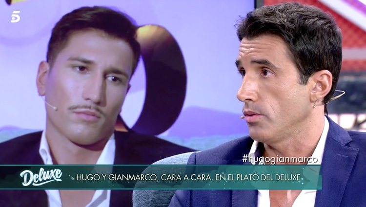 Hugo Sierra en el plató de 'Sálvame Deluxe'/Fuente: telecinco.es