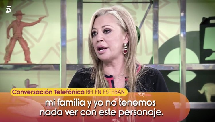 Belén Esteban dando su versión sobre el Caso Cantora e Isma en 'Sálvame' |Foto: Telecinco.es