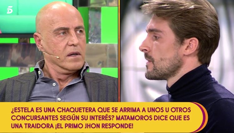 Kiko Matamoros y el defensor de Estela Grande |Foto: telecinco.es