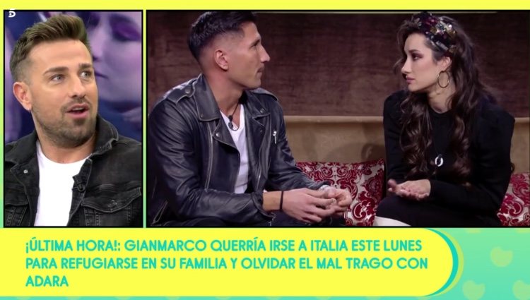 Rafa Mora hablando de Gianmarco y Adara en 'Sálvame'/ Foto: Telecinco.es