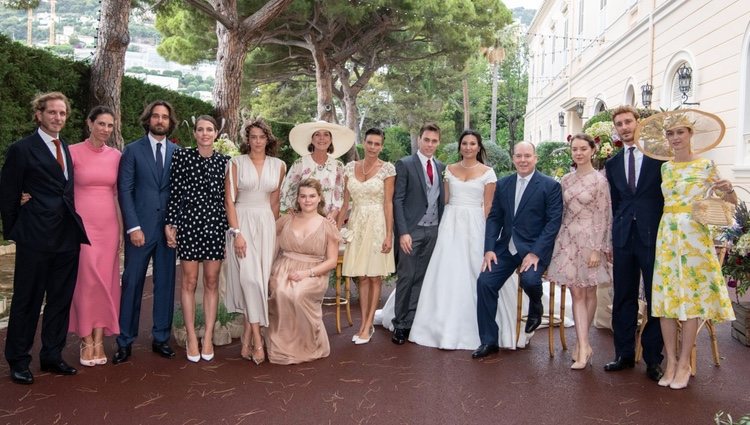 Los Grimaldi en la boda de Louis Ducruet y Marie Chevallier