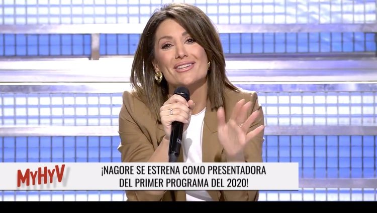 Nagore Robles presentando 'Mujeres y Hombres y Viceversa'/ Foto: Cuatro.com