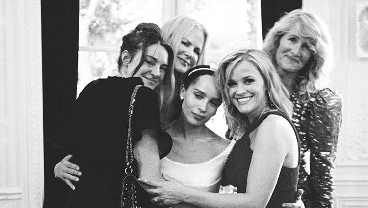 Zoë Kravitz en su boda junto a sus compañeras de 'Big Little Lies'| Foto: Instagram