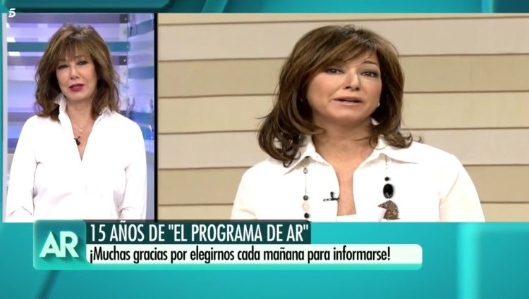 Ana Rosa Quintana en el aniversario de los 15 años de 'El Programa de Ana Rosa'/ Foto: Telecinco.es